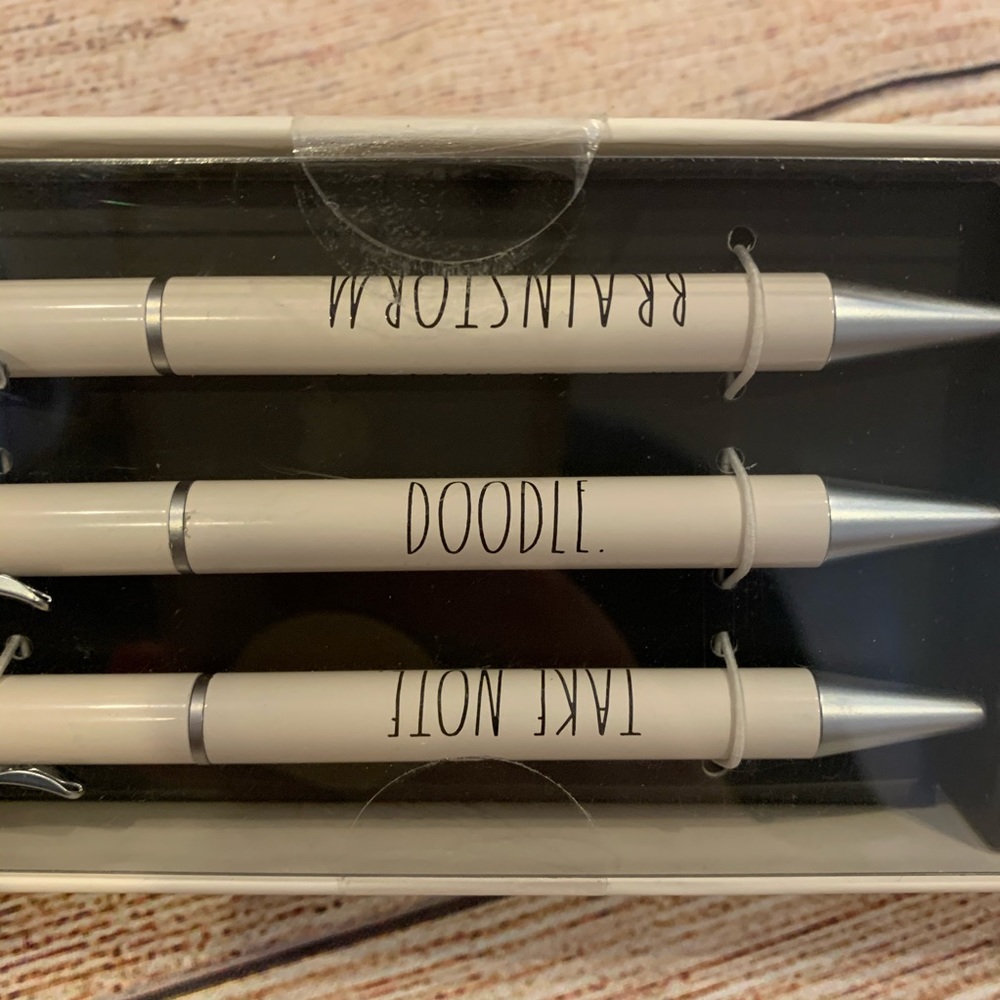 Rae Dunn 3 Pens Pack Take Note, Doodle, Brainstorm - Picture 4 of 5